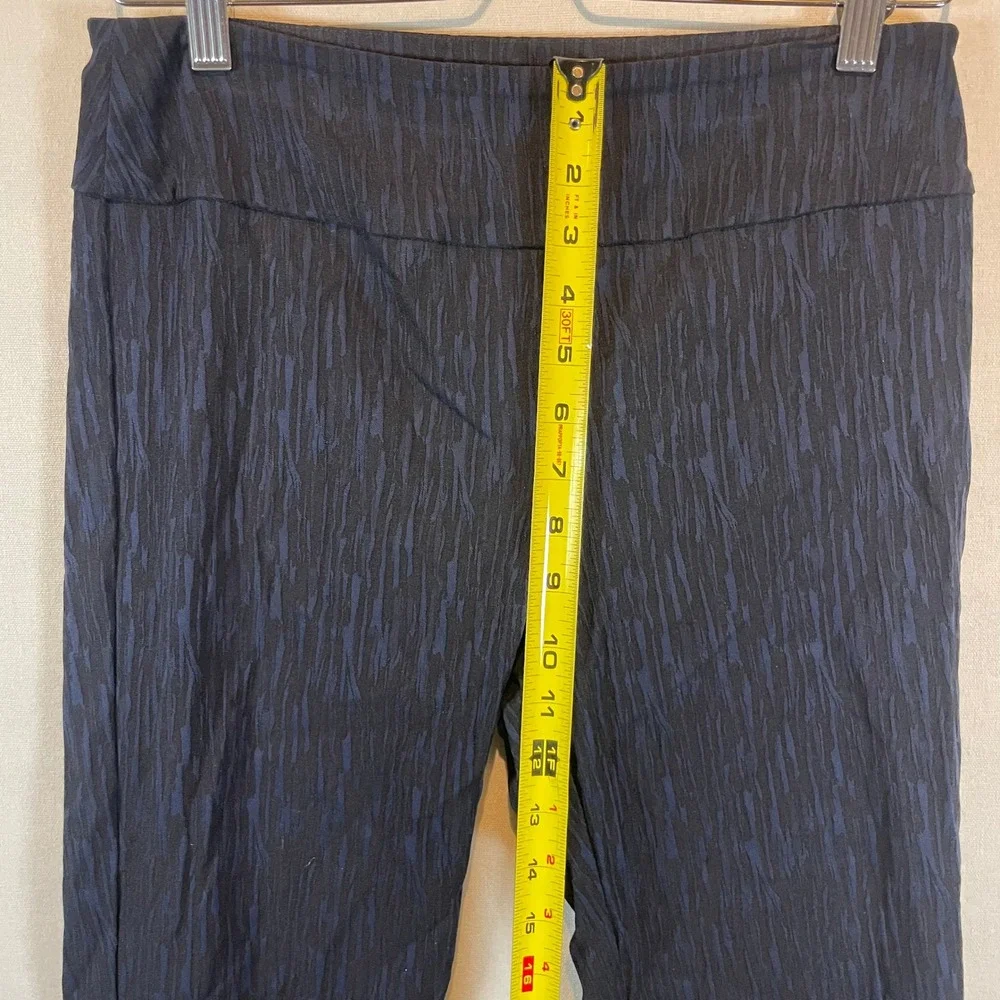 Elliott Lauren Pull On Slim Ankle‎ Pants Black Abstract Texture Print - Size 4